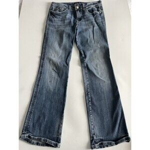 VGS Jeans Women’s Size 10 Bootcut Distressed Comfort Stretch Denim Medium Wash